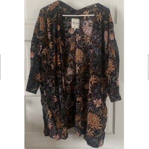 Madewell RARE Kimono Robe Jacket Sea Floral Size M Medium
